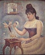 Georges Seurat Young woman Powdering Herself oil painting picture wholesale
